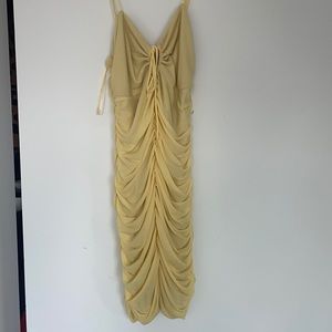 Victoria + Sophia yellow mini dress